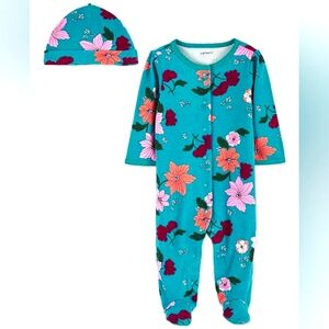 Carter's Flower Girl Floral Groovy Footie One Piece SLEEP N PLAY